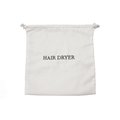Hospitality 1 Source Hair Dryer Bag, Wht/Navy Embroidery, 10PK HDBAG-WH